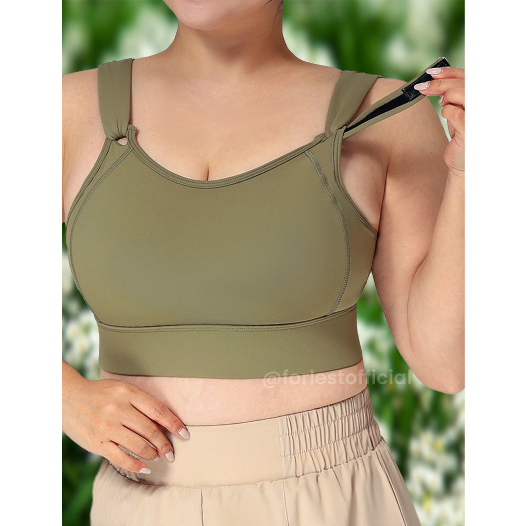 Daria Adjustable Velcro®️ Straps High-Impact Sports Bra