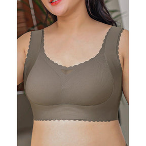 Helena Scalloped Design Natural Uplift Adjustment Bra For Cup DDD-H - forlest